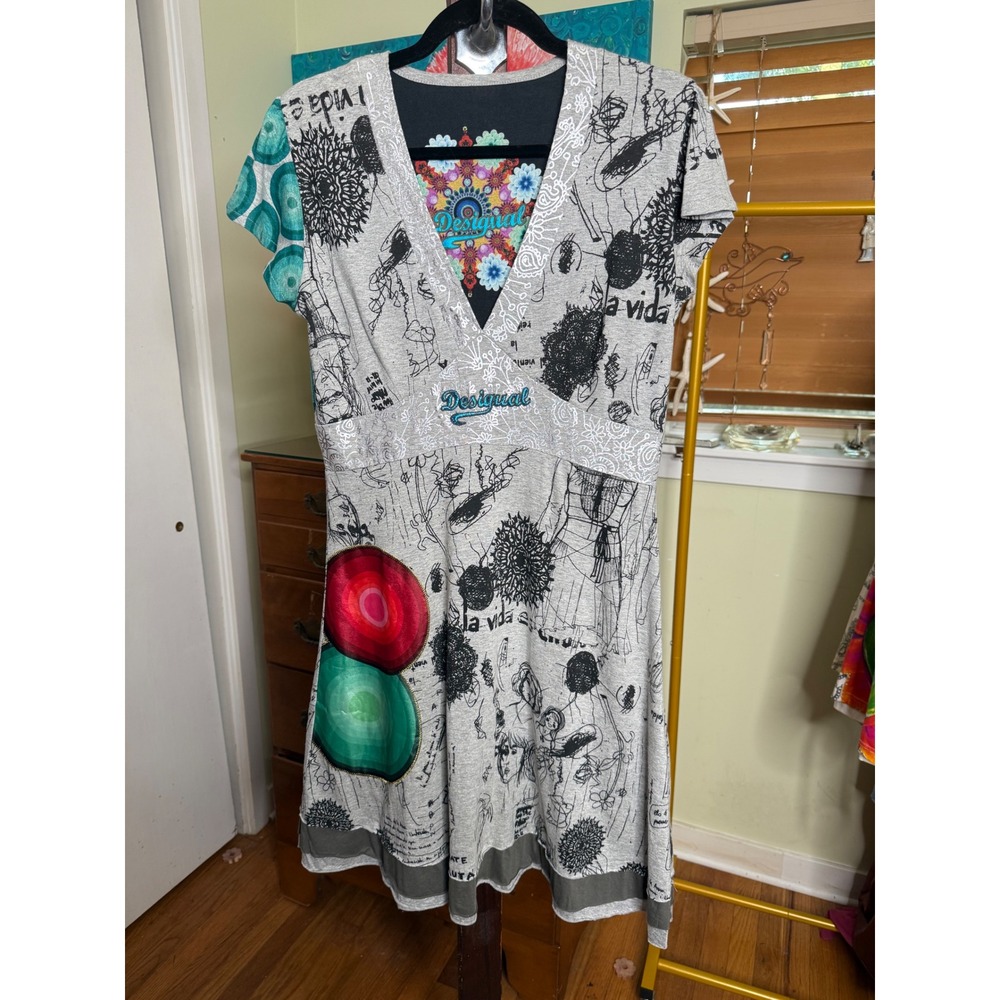 Desigual Y2K Abstract Printed Dress